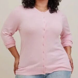 Torrid Soft Pink Cardigan Sweater